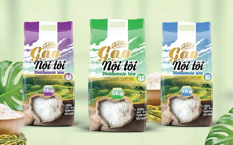 Mẫu in bao bì gạo 5kg - 10kg phổ biến cho hộ kinh doanh nhỏ Mẫu in bao bì gạo 5kg - 10kg phổ biến cho hộ kinh doanh nhỏ