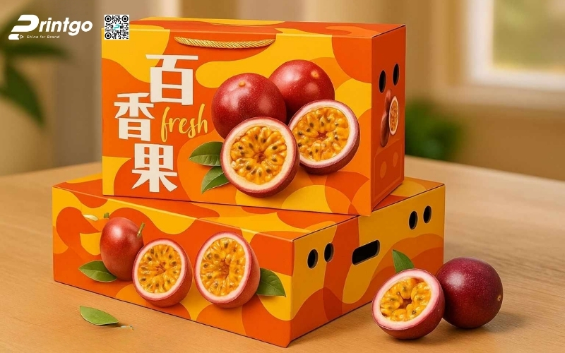 Mẫu bao bì xuất khẩu trái cây chanh leo Mẫu bao bì xuất khẩu trái cây chanh leo