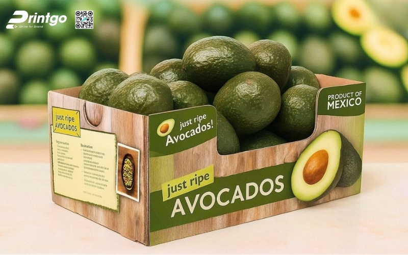 Mẫu thùng giấy đựng trái cây xuất khẩu bơ Mẫu thùng giấy đựng trái cây xuất khẩu bơ