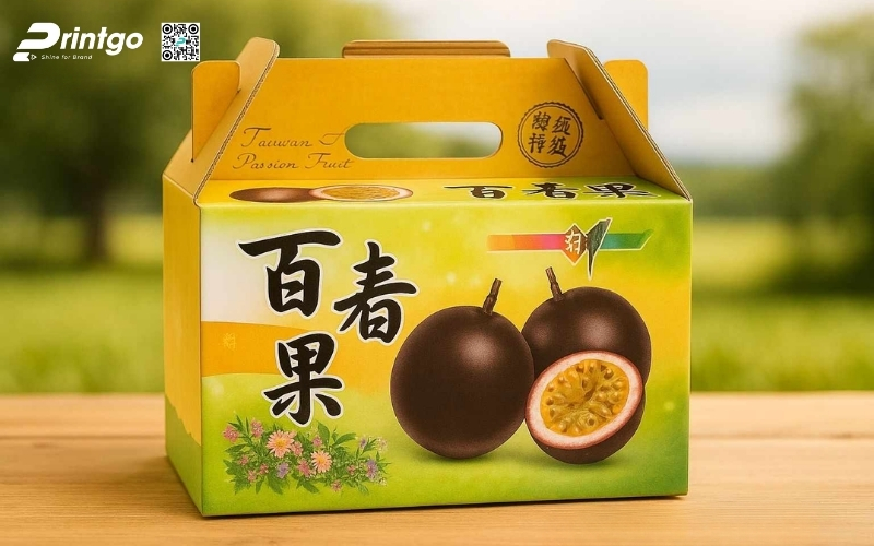 Mẫu bao bì xuất khẩu trái cây chanh leo Mẫu bao bì xuất khẩu trái cây chanh leo