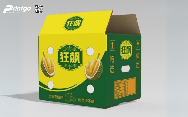 Mẫu thùng carton đựng trái cây xuất khẩu sầu riêng Mẫu thùng carton đựng trái cây xuất khẩu sầu riêng