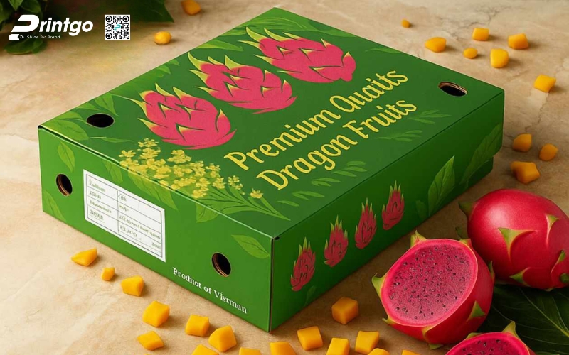 Mẫu bao bì xuất khẩu trái cây thanh long Mẫu bao bì xuất khẩu trái cây thanh long