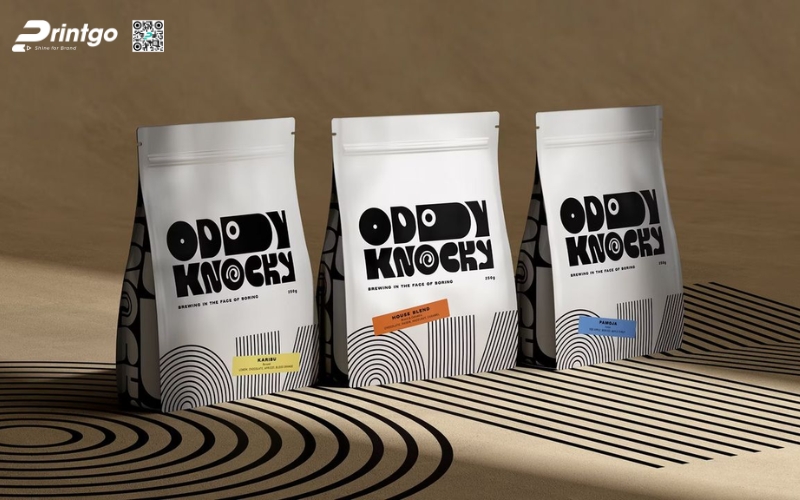 Mẫu bao bì cà phê xuất khẩu dạng túi zipper đáy đứng Mẫu bao bì cà phê xuất khẩu dạng túi zipper đáy đứng