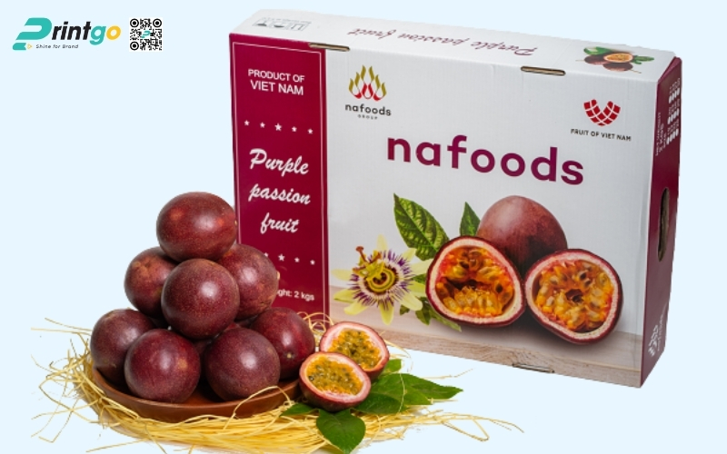 Mẫu bao bì xuất khẩu trái cây chanh leo Mẫu bao bì xuất khẩu trái cây chanh leo