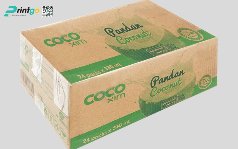 Mẫu thùng giấy đựng trái cây xuất khẩu dừa Mẫu thùng giấy đựng trái cây xuất khẩu dừa