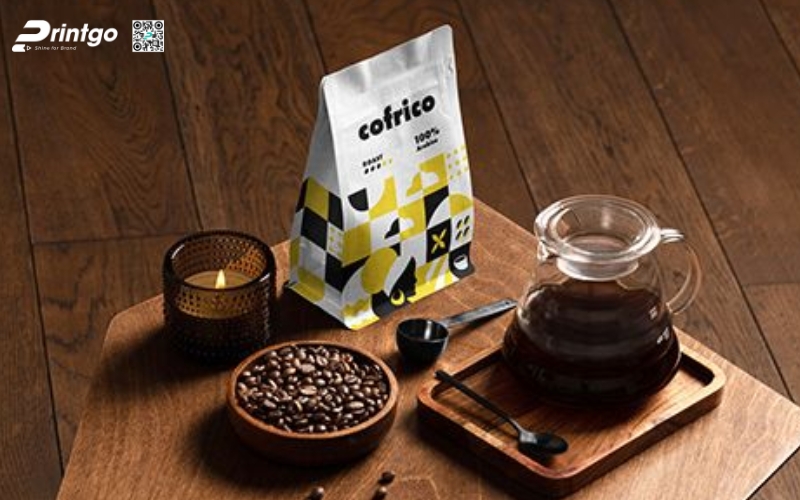 Mẫu bao bì cà phê xuất khẩu dạng túi hàn biên Mẫu bao bì cà phê xuất khẩu dạng túi hàn biên
