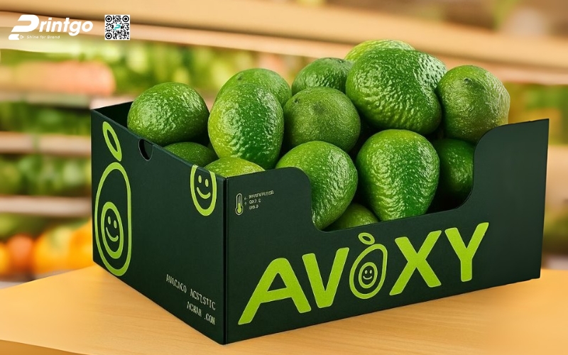 Mẫu thùng giấy đựng trái cây xuất khẩu bơ Mẫu thùng giấy đựng trái cây xuất khẩu bơ