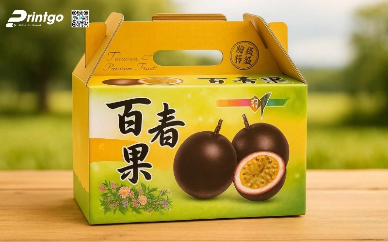 Mẫu bao bì xuất khẩu trái cây chanh leo Mẫu bao bì xuất khẩu trái cây chanh leo