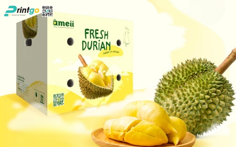 Mẫu thùng carton đựng trái cây xuất khẩu sầu riêng Mẫu thùng carton đựng trái cây xuất khẩu sầu riêng