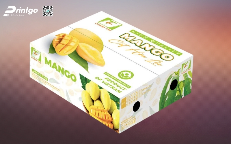 Mẫu thùng carton đựng trái cây xuất khẩu xoài Mẫu thùng carton đựng trái cây xuất khẩu xoài