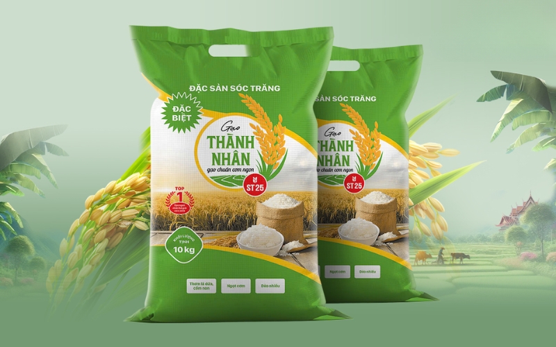 Mẫu in bao bì đựng gạo cao cấp 10kg - 25kg dành cho doanh nghiệp Mẫu in bao bì đựng gạo cao cấp 10kg - 25kg dành cho doanh nghiệp