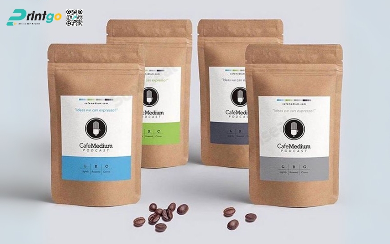Mẫu bao bì cà phê xuất khẩu dạng túi kraft Mẫu bao bì cà phê xuất khẩu dạng túi kraft