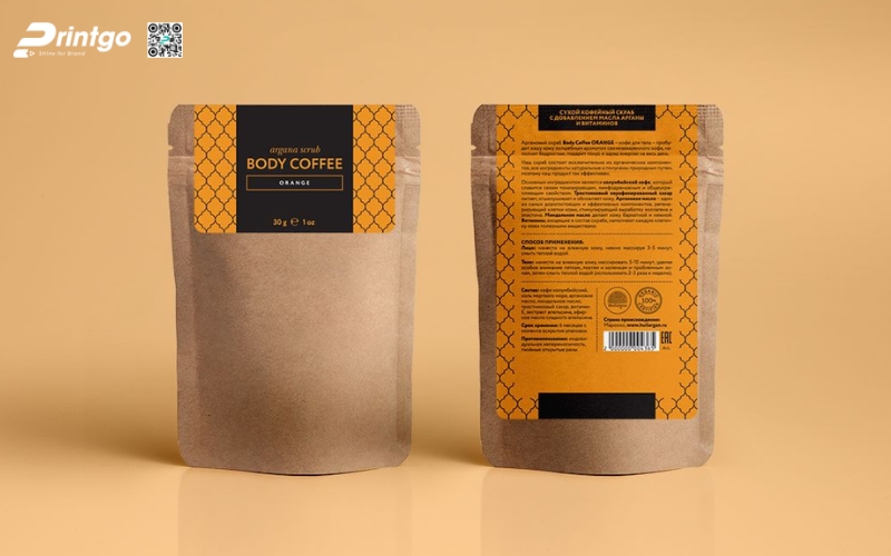 Mẫu bao bì cà phê xuất khẩu dạng túi kraft Mẫu bao bì cà phê xuất khẩu dạng túi kraft