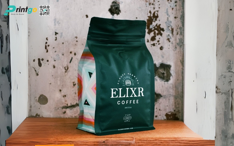 Mẫu bao bì cà phê xuất khẩu dạng túi zipper đáy đứng Mẫu bao bì cà phê xuất khẩu dạng túi zipper đáy đứng