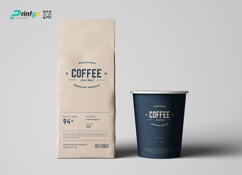 Túi Kraft đựng cafe thiết kế đơn giản, tinh tế Túi Kraft đựng cafe thiết kế đơn giản, tinh tế