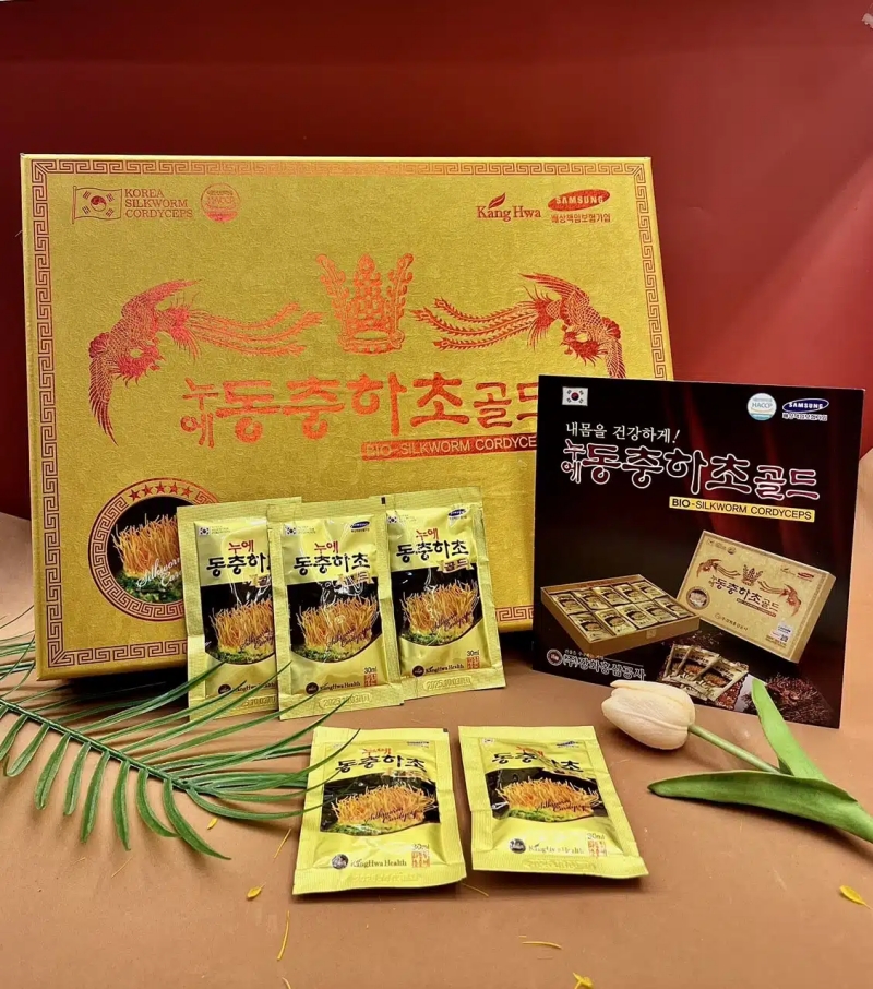 Hộp đông trùng hạ thảo Hàn Quốc cao cấp Hộp đông trùng hạ thảo Hàn Quốc cao cấp