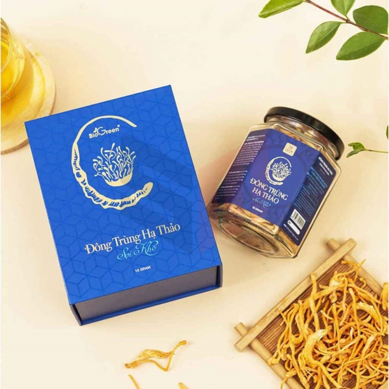 Mẫu hộp đông trùng hạ thảo phong cách tối giản Mẫu hộp đông trùng hạ thảo phong cách tối giản