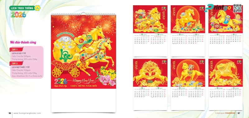 Lịch treo tường Hương Trang chuyên nghiệp Lịch treo tường Hương Trang chuyên nghiệp