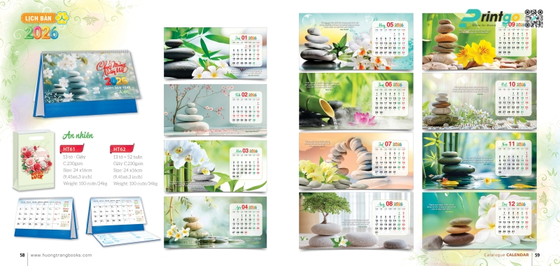 Lịch để bàn Hương Trang đa dạng phong cách Lịch để bàn Hương Trang đa dạng phong cách