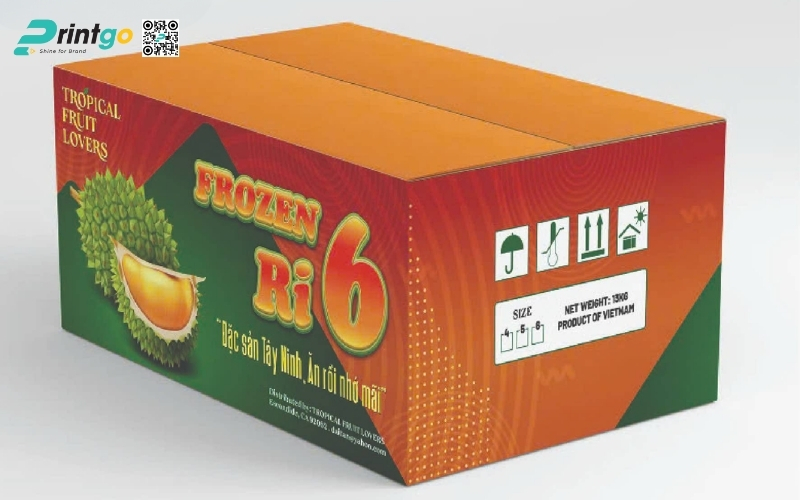 Mẫu thùng carton đựng trái cây xuất khẩu sầu riêng Mẫu thùng carton đựng trái cây xuất khẩu sầu riêng