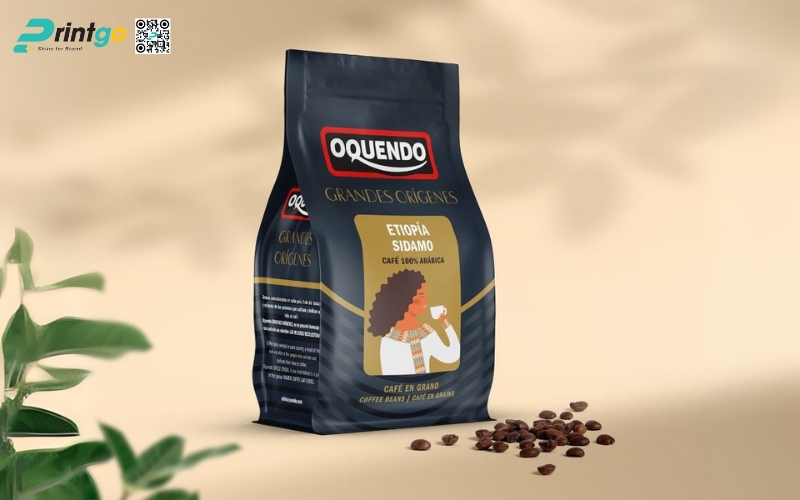 Mẫu bao bì cà phê xuất khẩu dạng túi hàn biên Mẫu bao bì cà phê xuất khẩu dạng túi hàn biên