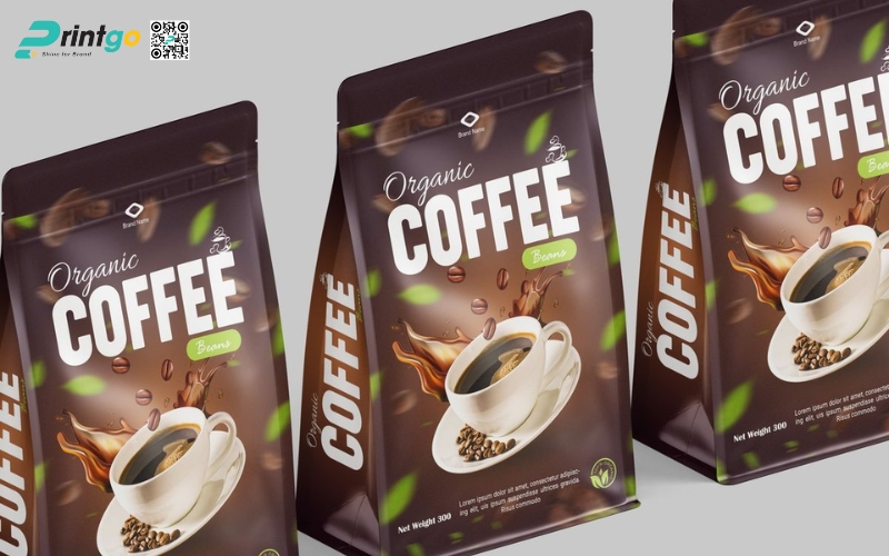 Mẫu bao bì cà phê xuất khẩu dạng túi zipper đáy đứng /Mẫu bao bì cà phê xuất khẩu dạng túi zipper đáy đứng
