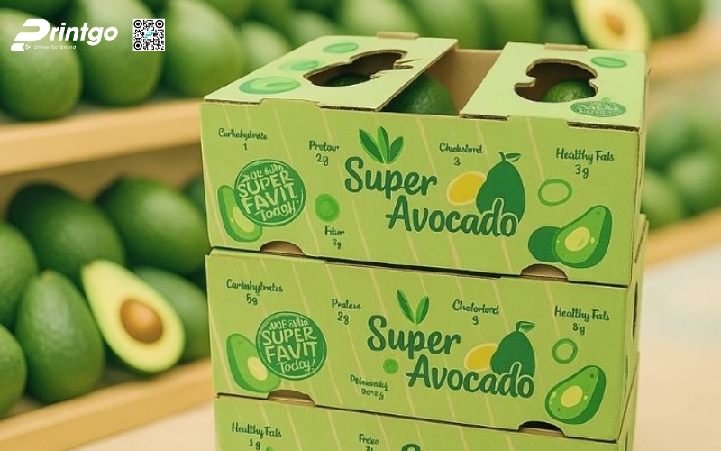 Mẫu thùng giấy đựng trái cây xuất khẩu bơ Mẫu thùng giấy đựng trái cây xuất khẩu bơ