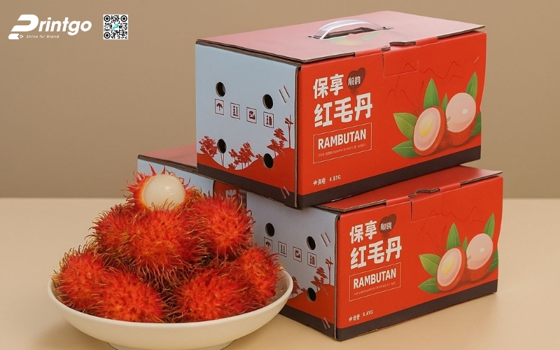 Mẫu bao bì xuất khẩu trái cây chôm chôm Mẫu bao bì xuất khẩu trái cây chôm chôm