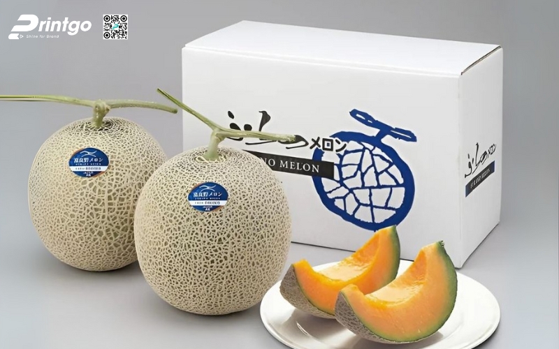 Mẫu thùng carton đựng trái cây xuất khẩu dưa lưới Mẫu thùng carton đựng trái cây xuất khẩu dưa lưới