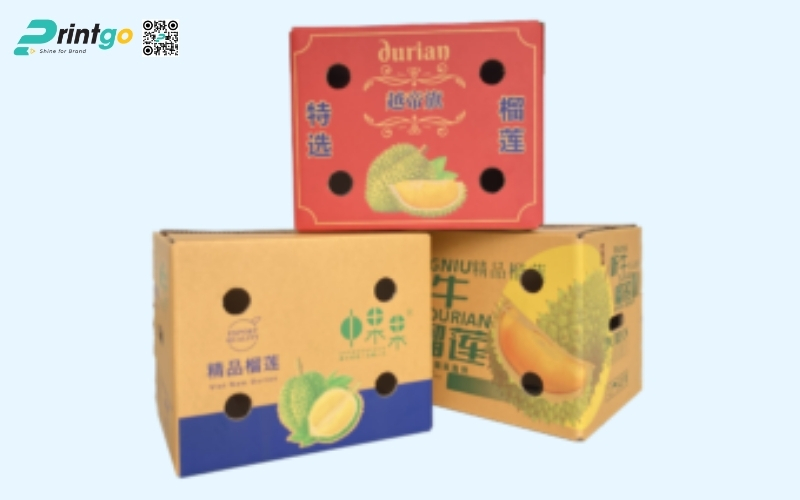 Mẫu thùng carton đựng trái cây xuất khẩu sầu riêng Mẫu thùng carton đựng trái cây xuất khẩu sầu riêng