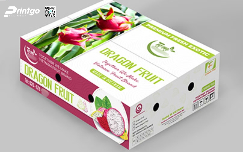 Mẫu bao bì xuất khẩu trái cây thanh long Mẫu bao bì xuất khẩu trái cây thanh long