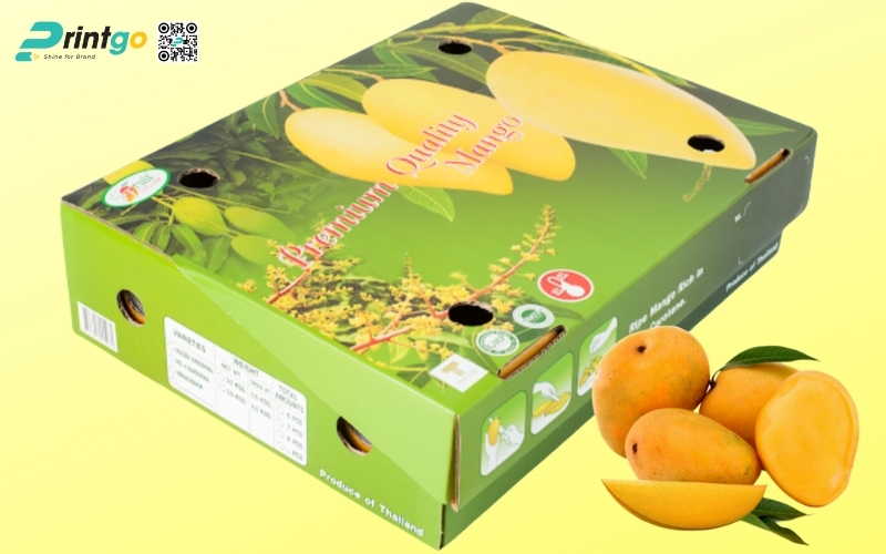 Mẫu thùng carton đựng trái cây xuất khẩu xoài Mẫu thùng carton đựng trái cây xuất khẩu xoài