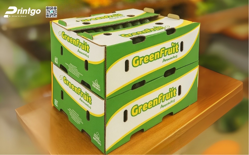 Mẫu thùng giấy đựng trái cây xuất khẩu bơ Mẫu thùng giấy đựng trái cây xuất khẩu bơ