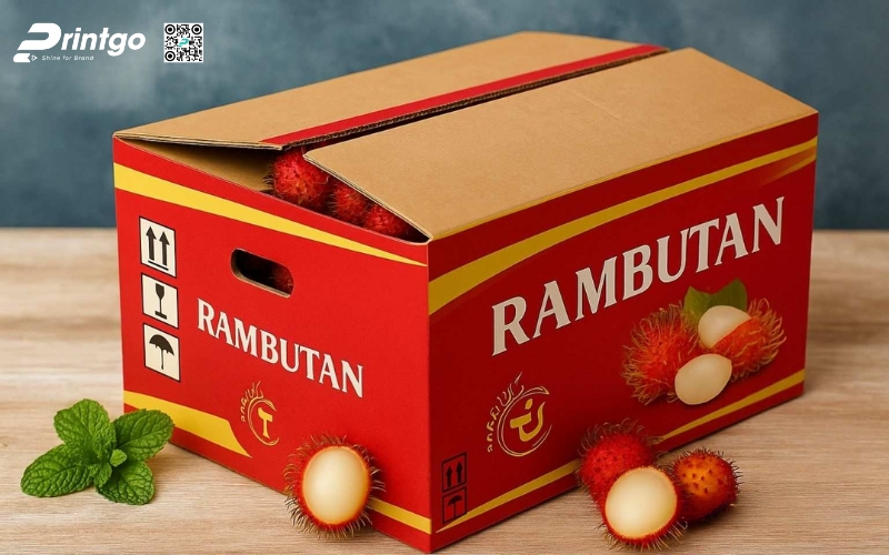 Mẫu bao bì xuất khẩu trái cây chôm chôm Mẫu bao bì xuất khẩu trái cây chôm chôm