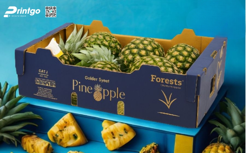 Mẫu thùng giấy đựng trái cây xuất khẩu dứa Mẫu thùng giấy đựng trái cây xuất khẩu dứa
