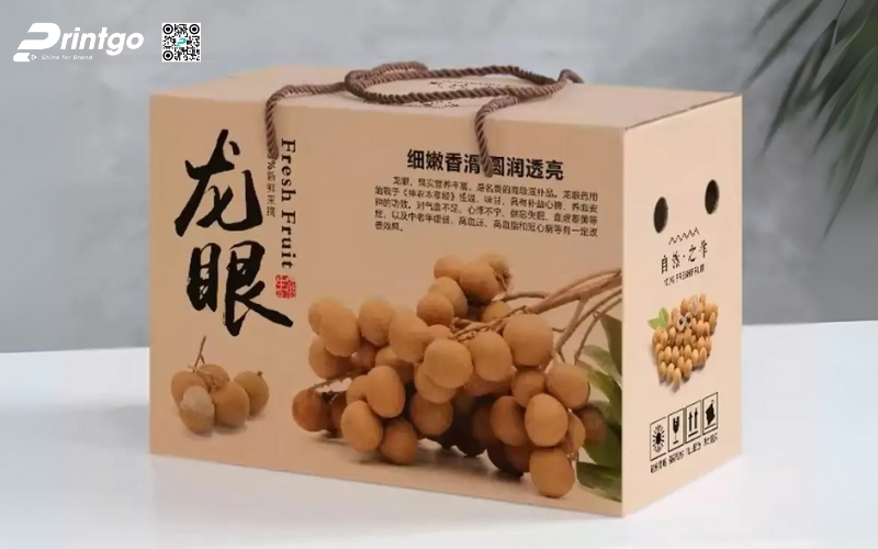 Mẫu thùng carton đựng trái cây xuất khẩu nhãn Mẫu thùng carton đựng trái cây xuất khẩu nhãn