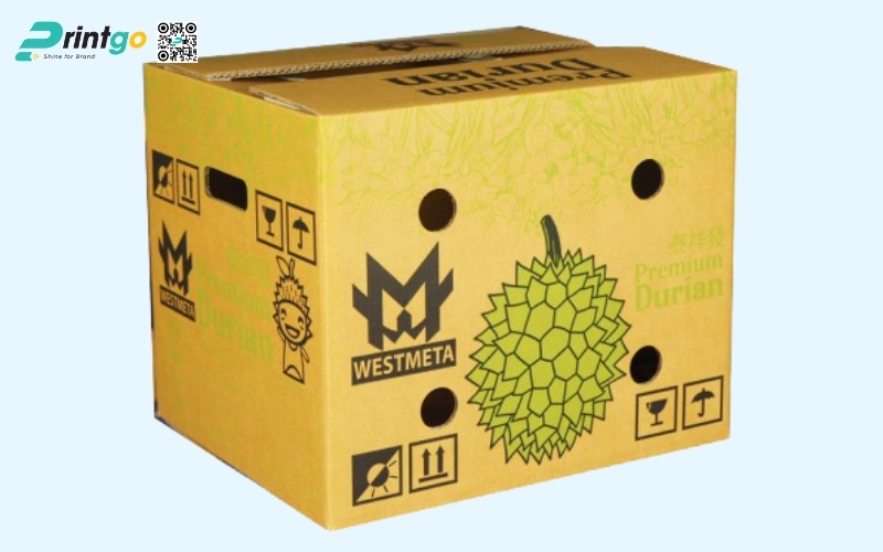 Mẫu thùng carton đựng trái cây xuất khẩu sầu riêng Mẫu thùng carton đựng trái cây xuất khẩu sầu riêng