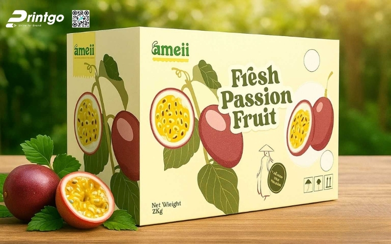 Mẫu bao bì xuất khẩu trái cây chanh leo Mẫu bao bì xuất khẩu trái cây chanh leo