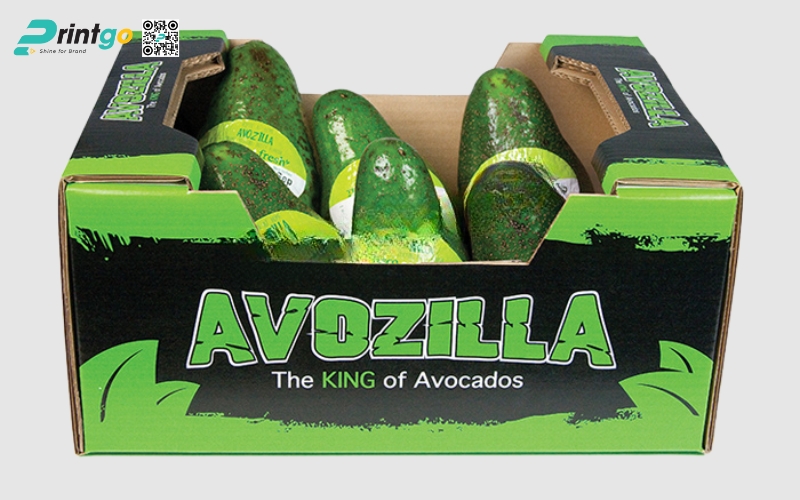 Mẫu thùng giấy đựng trái cây xuất khẩu bơ Mẫu thùng giấy đựng trái cây xuất khẩu bơ