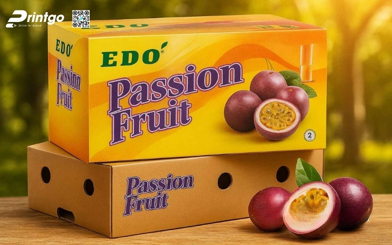 Mẫu bao bì xuất khẩu trái cây chanh leo Mẫu bao bì xuất khẩu trái cây chanh leo