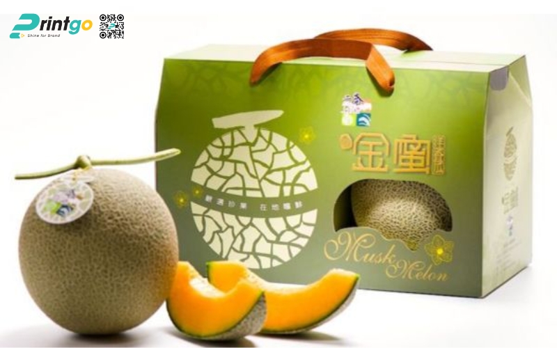 Mẫu thùng carton đựng trái cây xuất khẩu dưa lưới Mẫu thùng carton đựng trái cây xuất khẩu dưa lưới