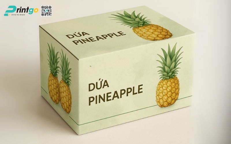 Mẫu thùng giấy đựng trái cây xuất khẩu dứa Mẫu thùng giấy đựng trái cây xuất khẩu dứa