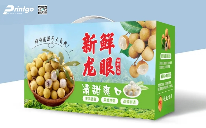 Mẫu thùng carton đựng trái cây xuất khẩu nhãn Mẫu thùng carton đựng trái cây xuất khẩu nhãn