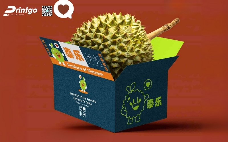 Mẫu thùng carton đựng trái cây xuất khẩu sầu riêng Mẫu thùng carton đựng trái cây xuất khẩu sầu riêng