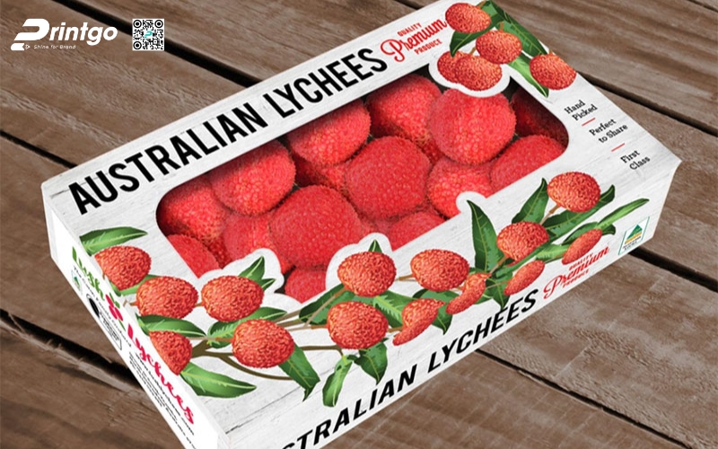 Mẫu thùng giấy đựng trái cây xuất khẩu vải Mẫu thùng giấy đựng trái cây xuất khẩu vải
