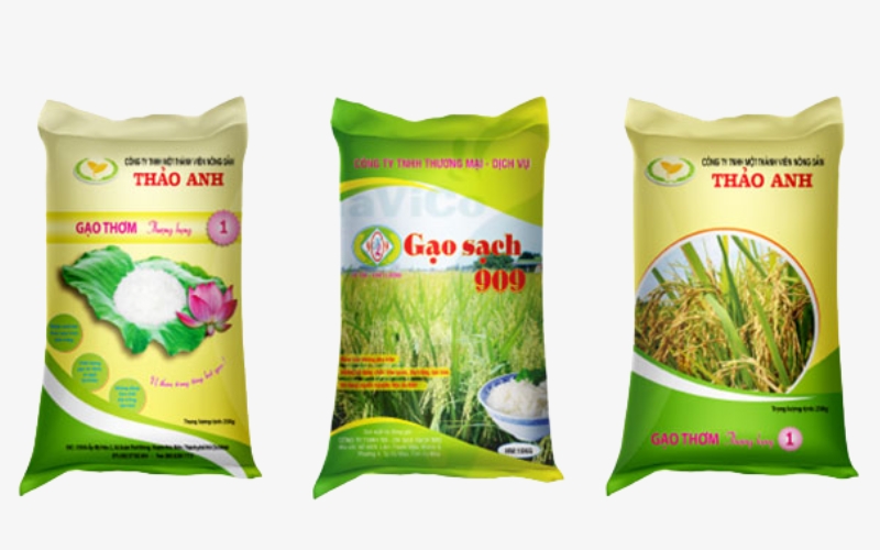 Mẫu in bao bì đựng gạo cao cấp 10kg - 25kg dành cho doanh nghiệp Mẫu in bao bì đựng gạo cao cấp 10kg - 25kg dành cho doanh nghiệp