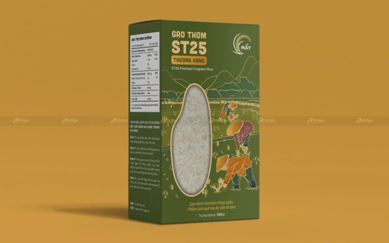 Mẫu hộp đựng gạo thiết kế sang trọng - cao cấp Mẫu hộp đựng gạo thiết kế sang trọng - cao cấp