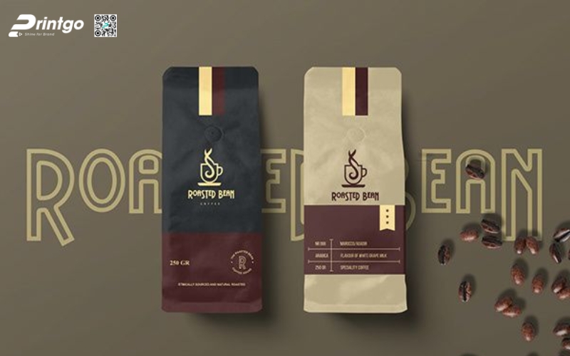 Mẫu bao bì cà phê xuất khẩu dạng túi hàn biên Mẫu bao bì cà phê xuất khẩu dạng túi hàn biên