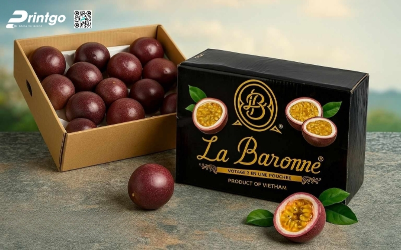 Mẫu bao bì xuất khẩu trái cây chanh leo Mẫu bao bì xuất khẩu trái cây chanh leo