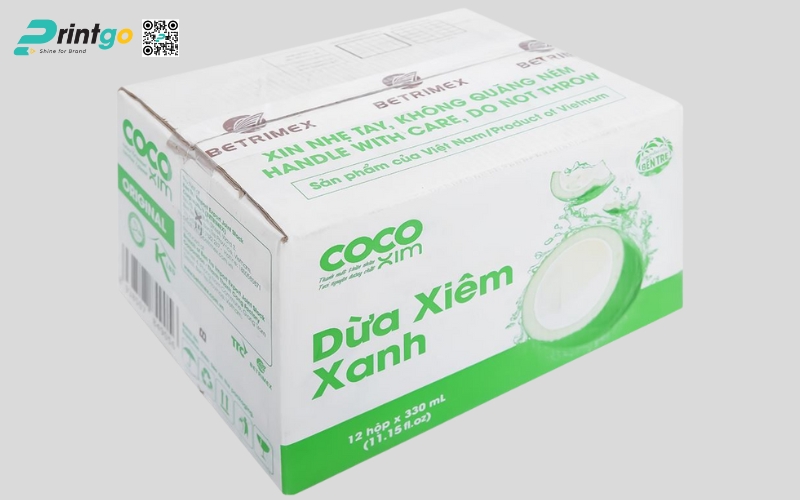 Mẫu thùng giấy đựng trái cây xuất khẩu dừa Mẫu thùng giấy đựng trái cây xuất khẩu dừa